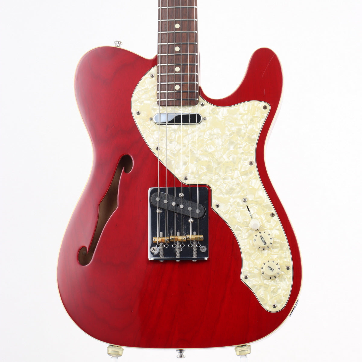 [SN N7312787] USED Fender USA / American Special 90s Telecaster Thinline 1998 Crimson Transparent [12]