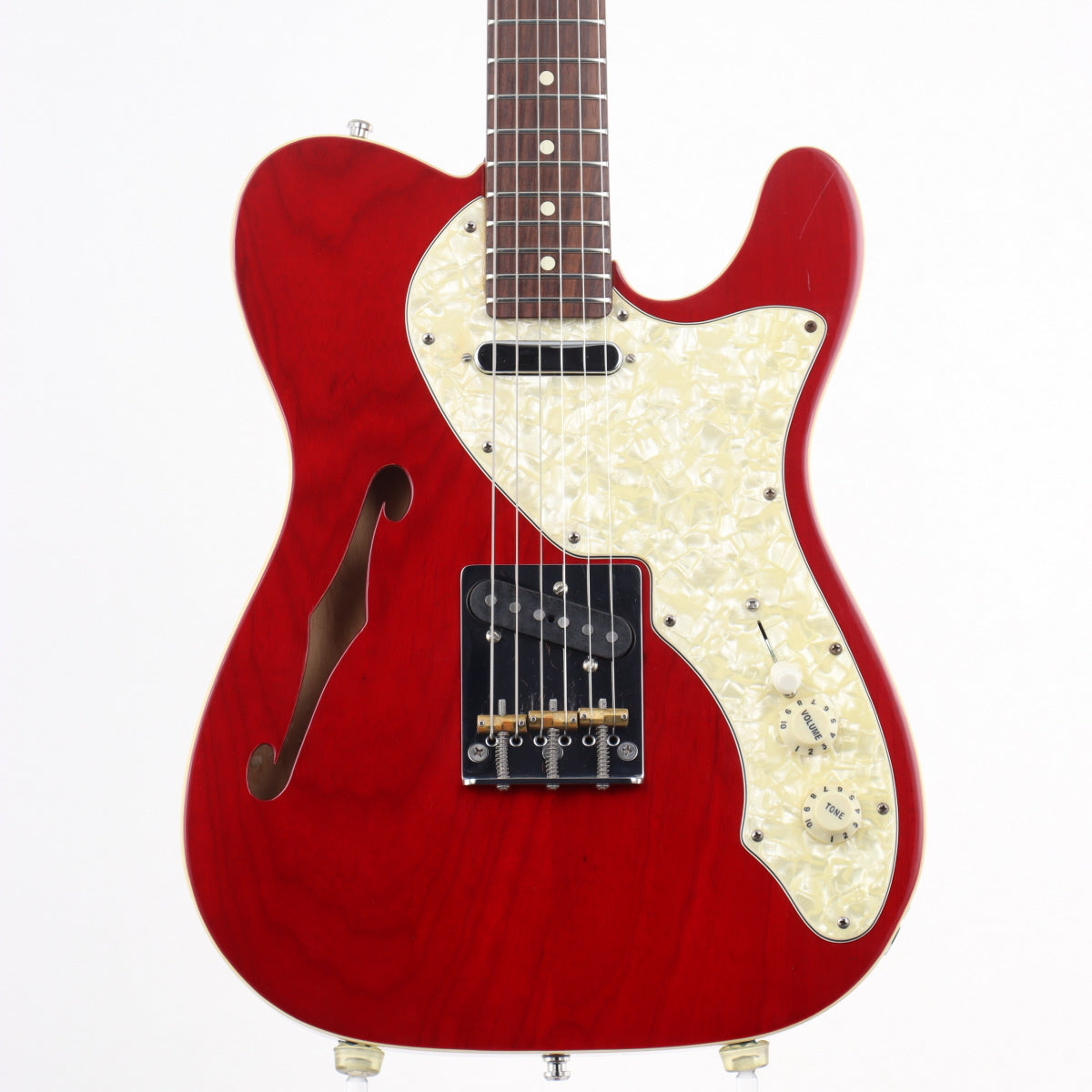 [SN N7312787] USED Fender USA / American Special 90s Telecaster Thinline 1998 Crimson Transparent [12]