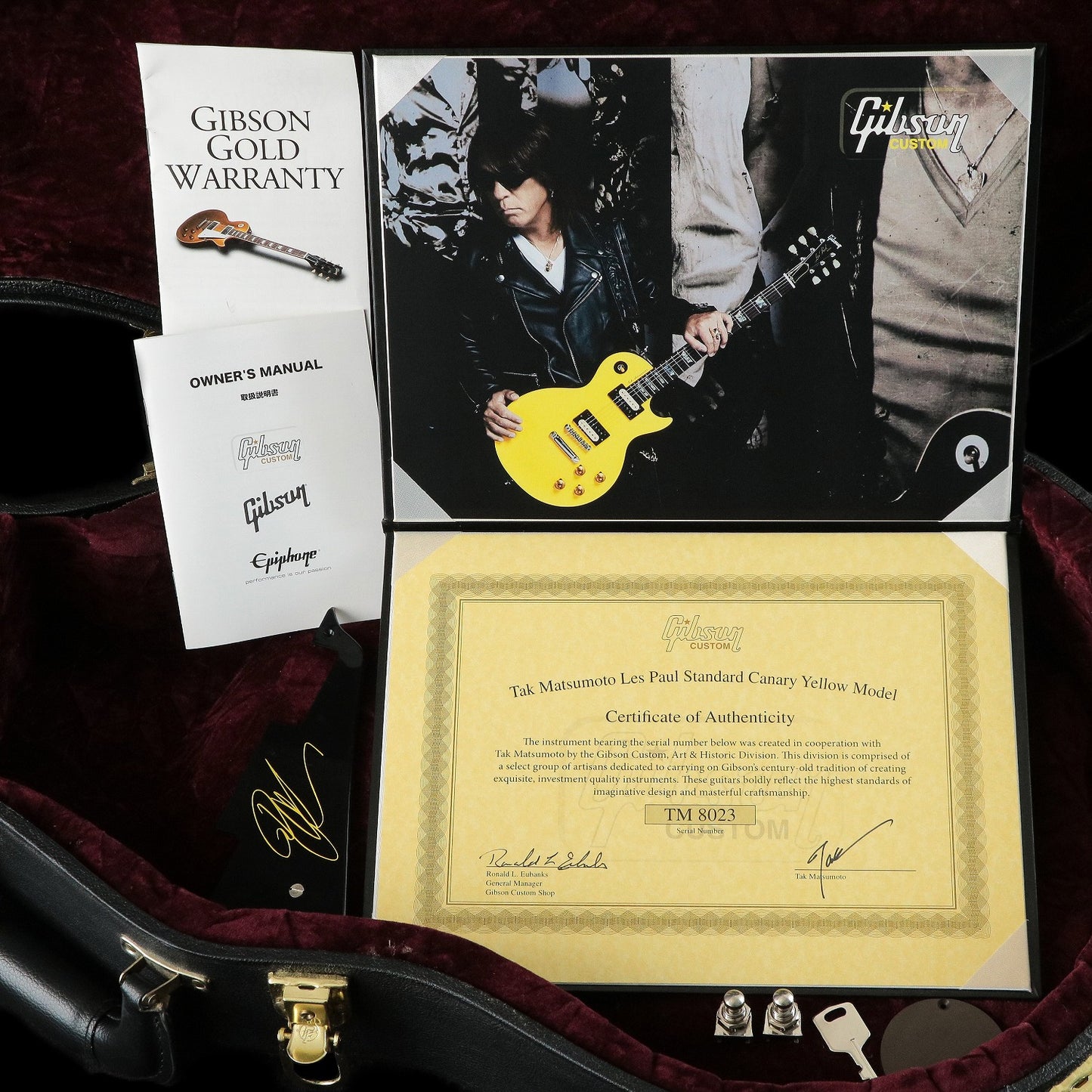[SN TM 8023] USED GIBSON CUSTOM / Tak Matsumoto Les Paul Canary Yellow [03]