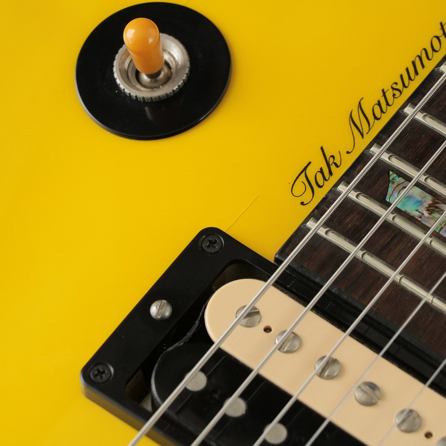 [SN TM 8023] USED GIBSON CUSTOM / Tak Matsumoto Les Paul Canary Yellow [03]