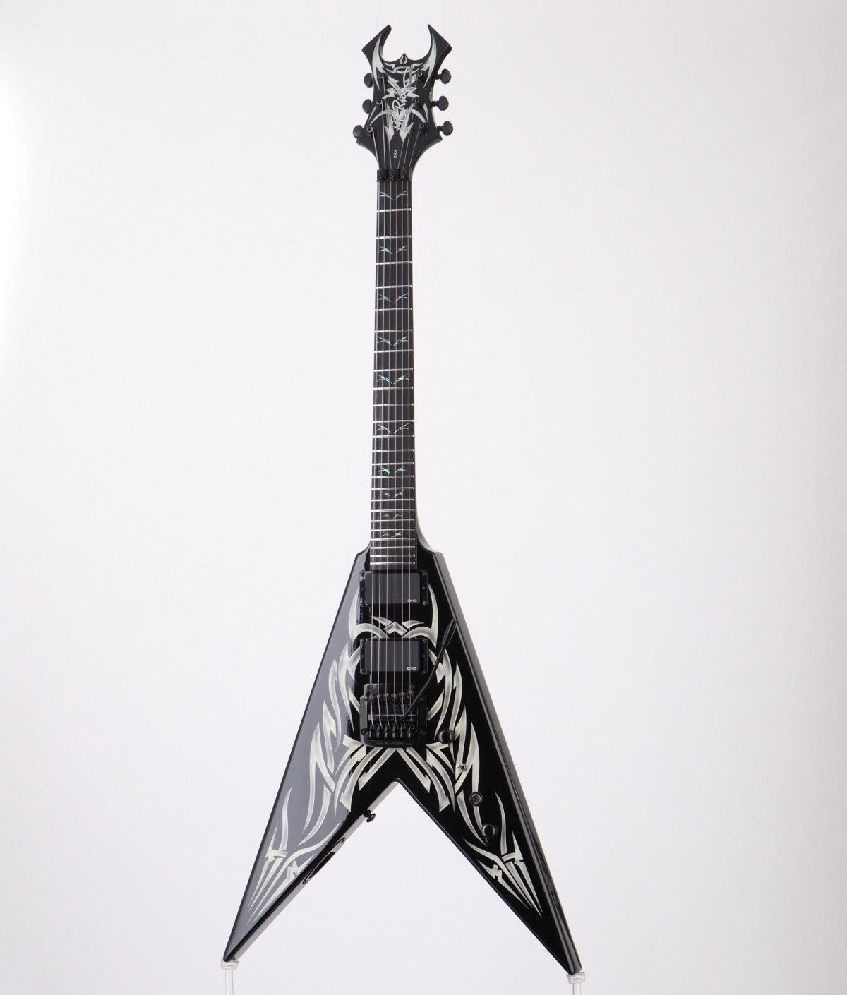[SN P08070843] USED B.C.Rich / Kerry King Signature V KKSVGT Black w/White Tribal Graphic [3.80kg] BC Rich Kerry King [08]