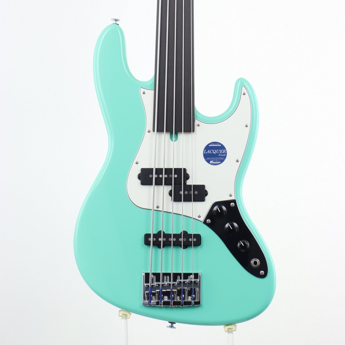 [SN 12867] USED Momose / MJ Five-1 STD Fretless Surf Green [11]
