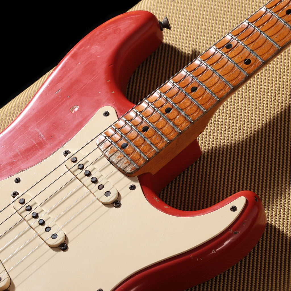 [SN JC1516] USED FENDER CUSTOM SHOP / Master Built Series 1957 Stratocaster Relic Fiesta Red By Jhon Cruz [03]