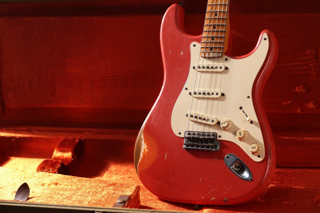 [SN JC1516] USED FENDER CUSTOM SHOP / Master Built Series 1957 Stratocaster Relic Fiesta Red By Jhon Cruz [03]