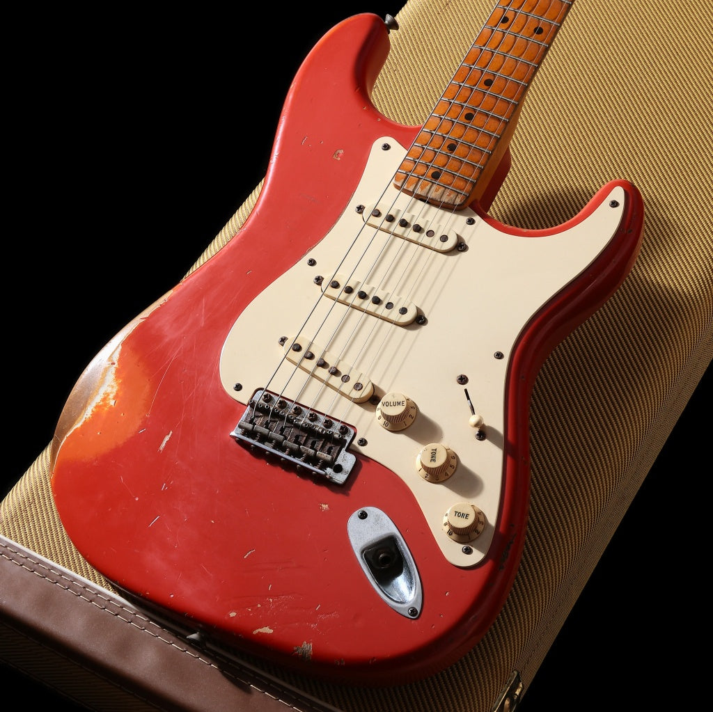 [SN JC1516] USED FENDER CUSTOM SHOP / Master Built Series 1957 Stratocaster Relic Fiesta Red By Jhon Cruz [03]