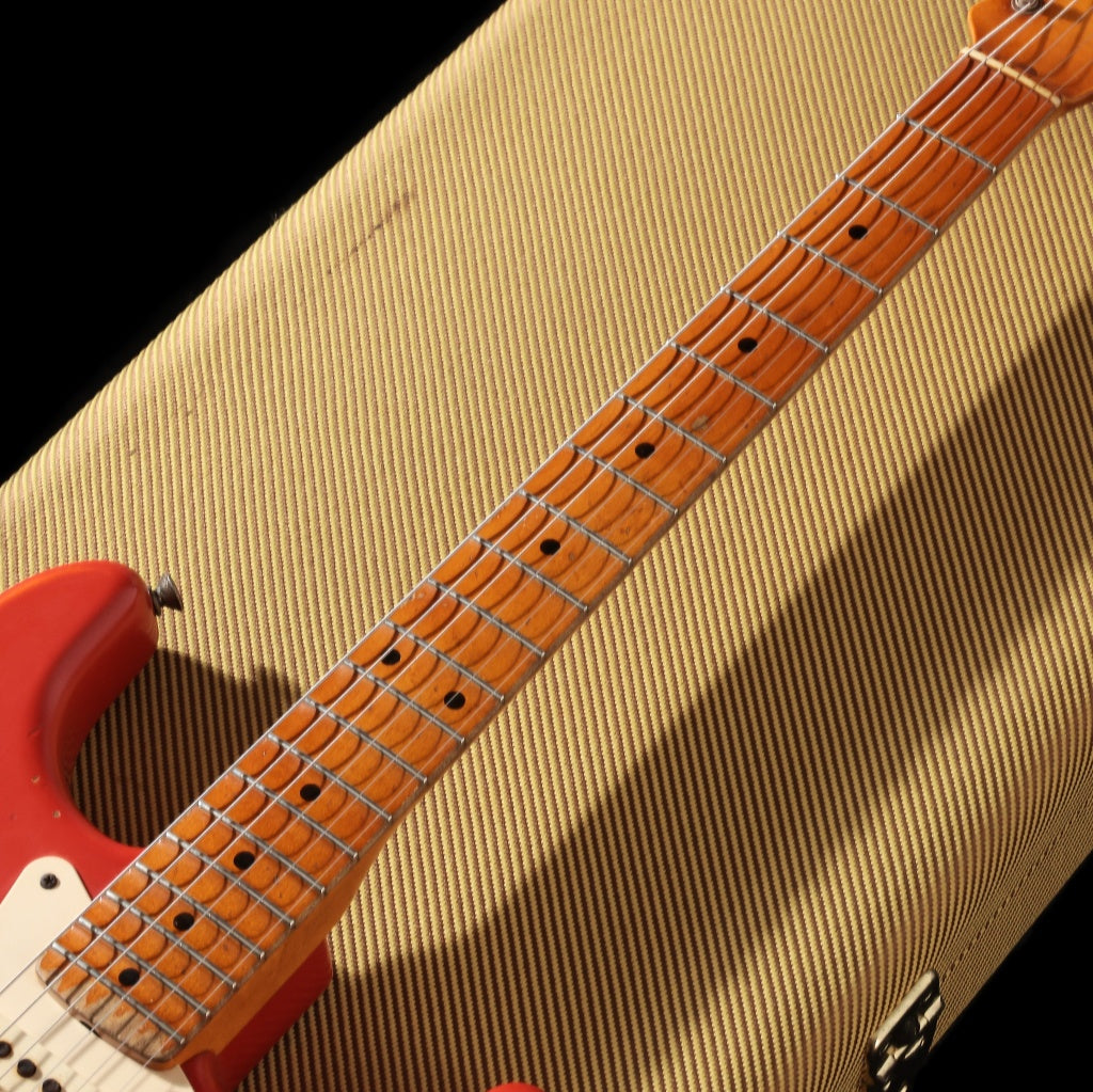 [SN JC1516] USED FENDER CUSTOM SHOP / Master Built Series 1957 Stratocaster Relic Fiesta Red By Jhon Cruz [03]