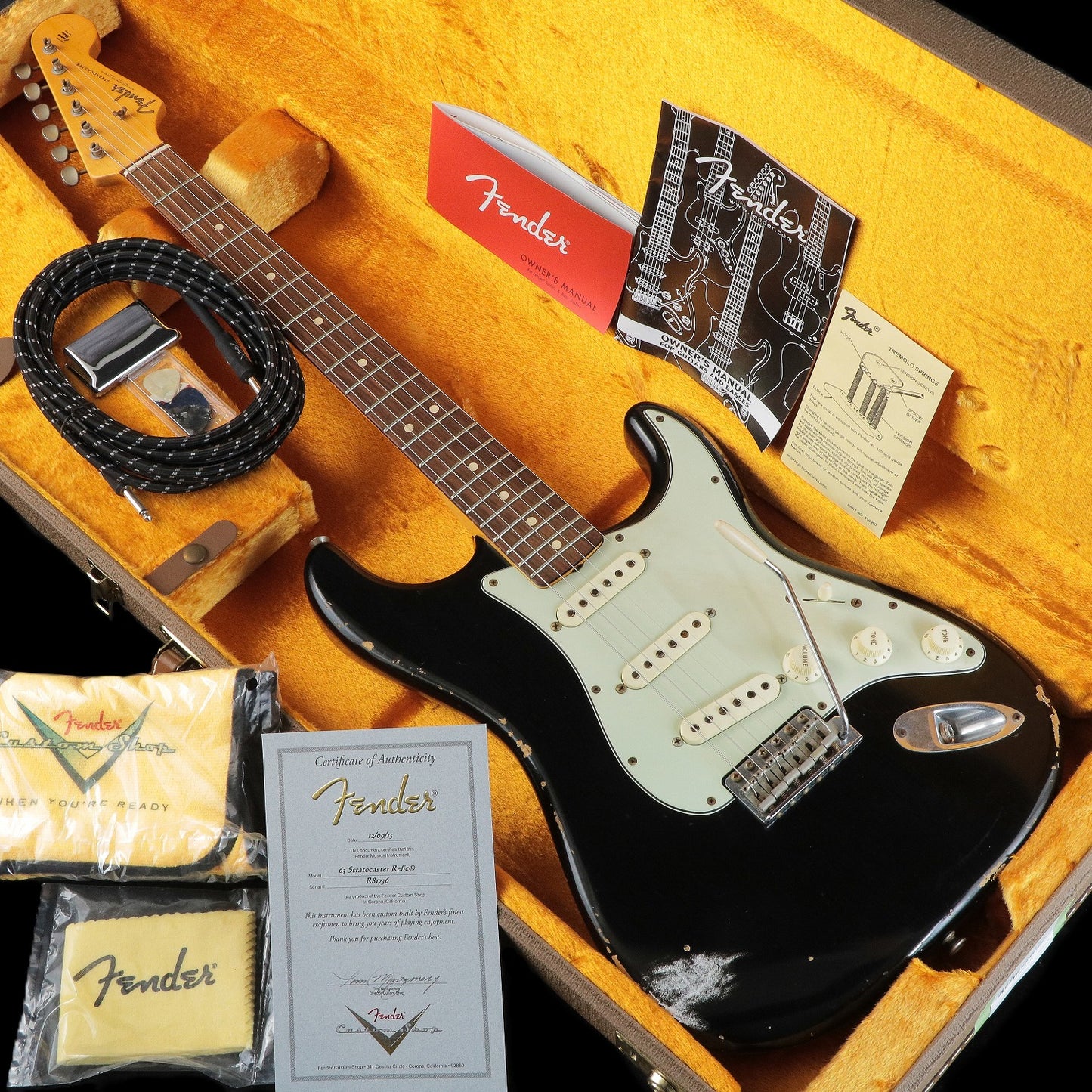 [SN R81736] USED Fender Custom Shop / 1963 Stratocaster Relic Black [03]