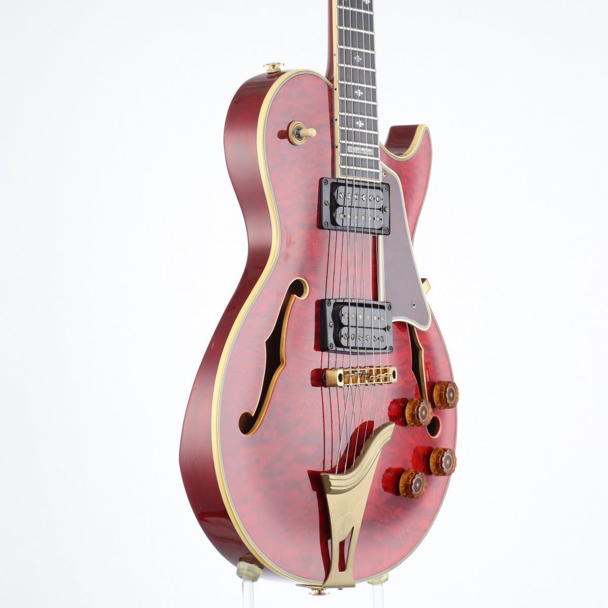[SN 211015] USED Aria Custom Shop AP / PE-02 Semi Hollow Quilt Maple Top Red [20]