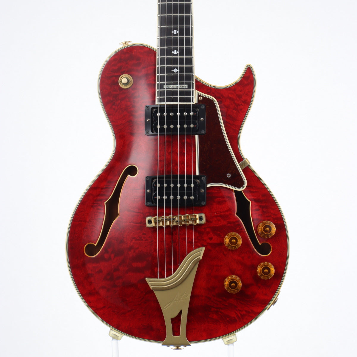 [SN 211015] USED Aria Custom Shop AP / PE-02 Semi Hollow Quilt Maple Top Red [20]
