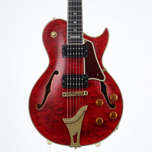 [SN 211015] USED Aria Custom Shop AP / PE-02 Semi Hollow Quilt Maple Top Red [20]