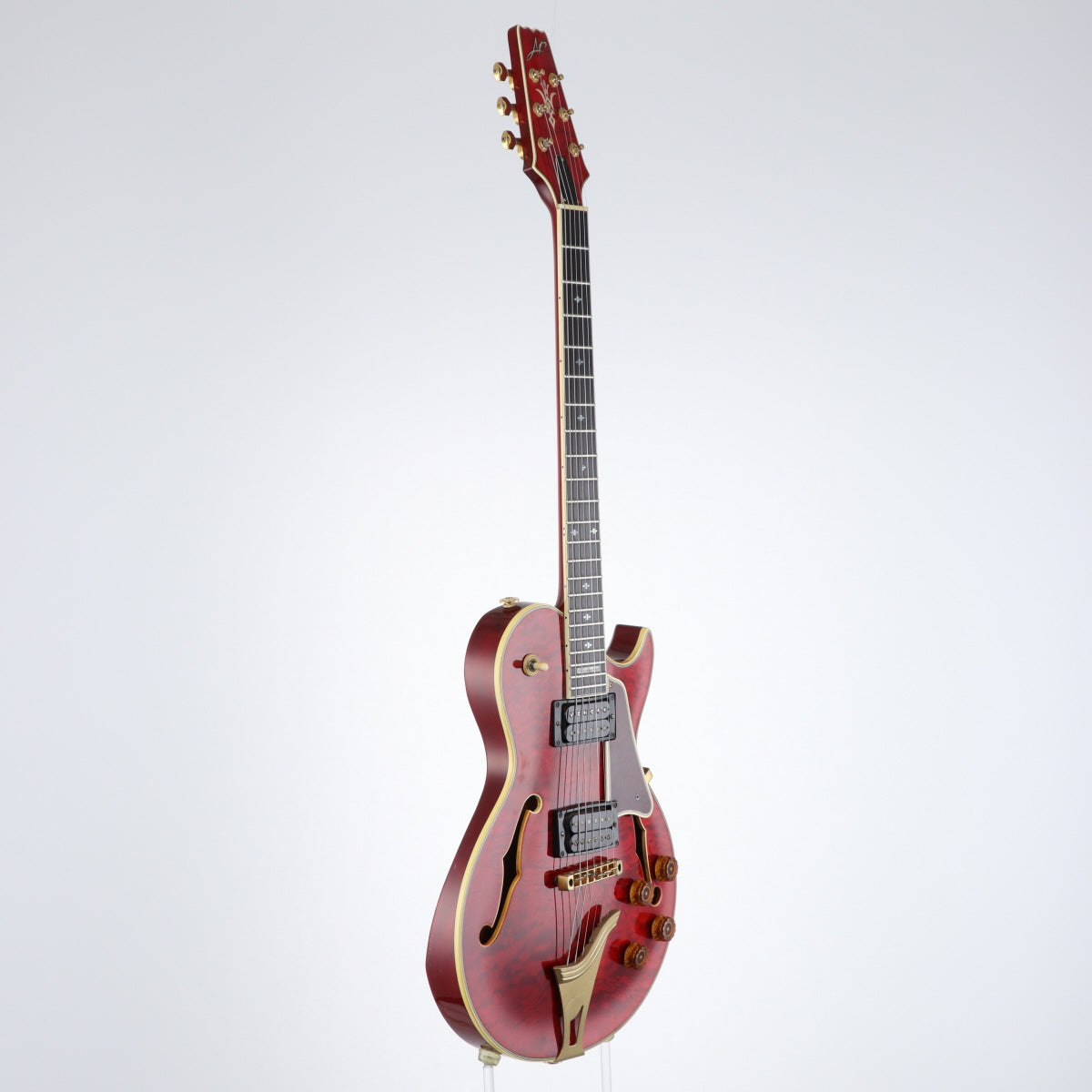 [SN 211015] USED Aria Custom Shop AP / PE-02 Semi Hollow Quilt Maple Top Red [20]