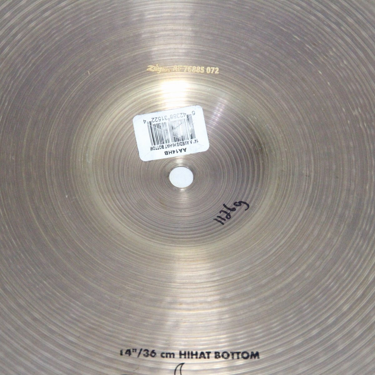 USED ZILDJIAN / AVEDIS HIHAT 14inch 910/1126g Zildjian Hi-Hat Cymbal [08]