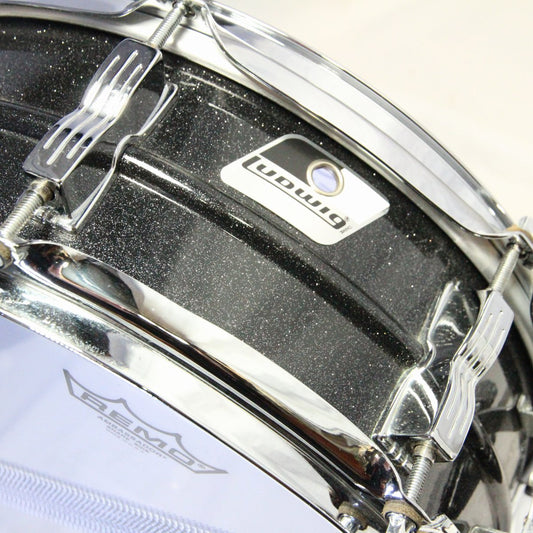 USED LUDWIG / LM404 Acrolite 14x5 Black Galaxy Acrolite Snare Drum [08]