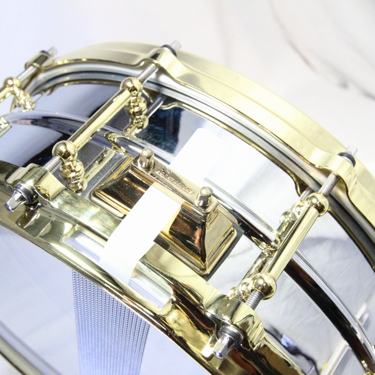USED LUDWIG / LB400BBTM 14 x 5 COB RADIC chrome over brass snare drum [08]