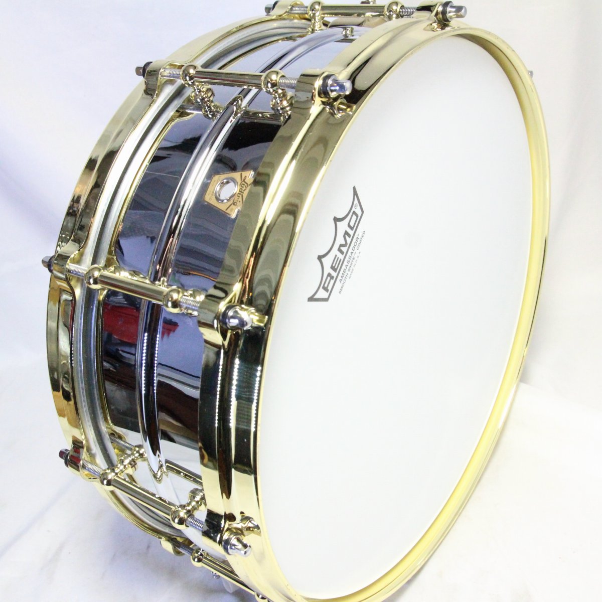 USED LUDWIG / LB400BBTM 14 x 5 COB RADIC chrome over brass snare drum [08]