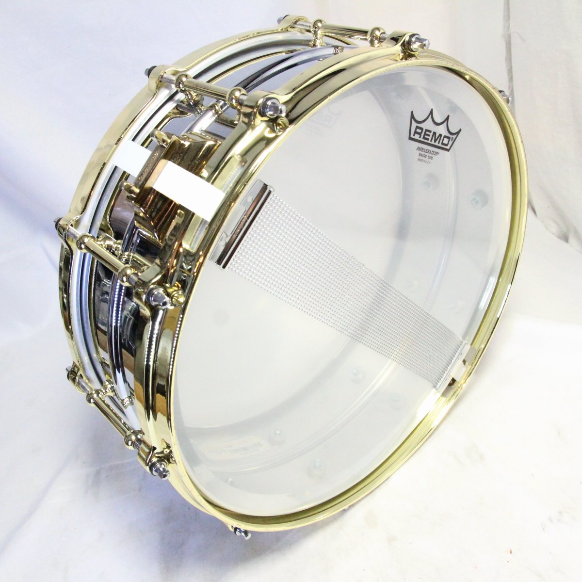 USED LUDWIG / LB400BBTM 14 x 5 COB RADIC chrome over brass snare drum [08]