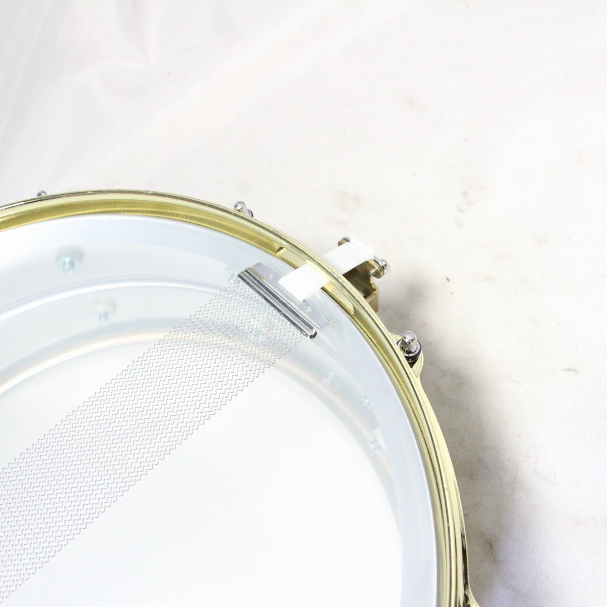 USED LUDWIG / LB400BBTM 14 x 5 COB RADIC chrome over brass snare drum [08]
