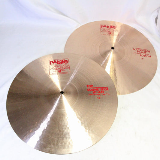 USED PAISTE / 2002 Sound Edge Hihats 17" 1546/1712 Paiste Sound Edge Hi Hat Cymbal [08]