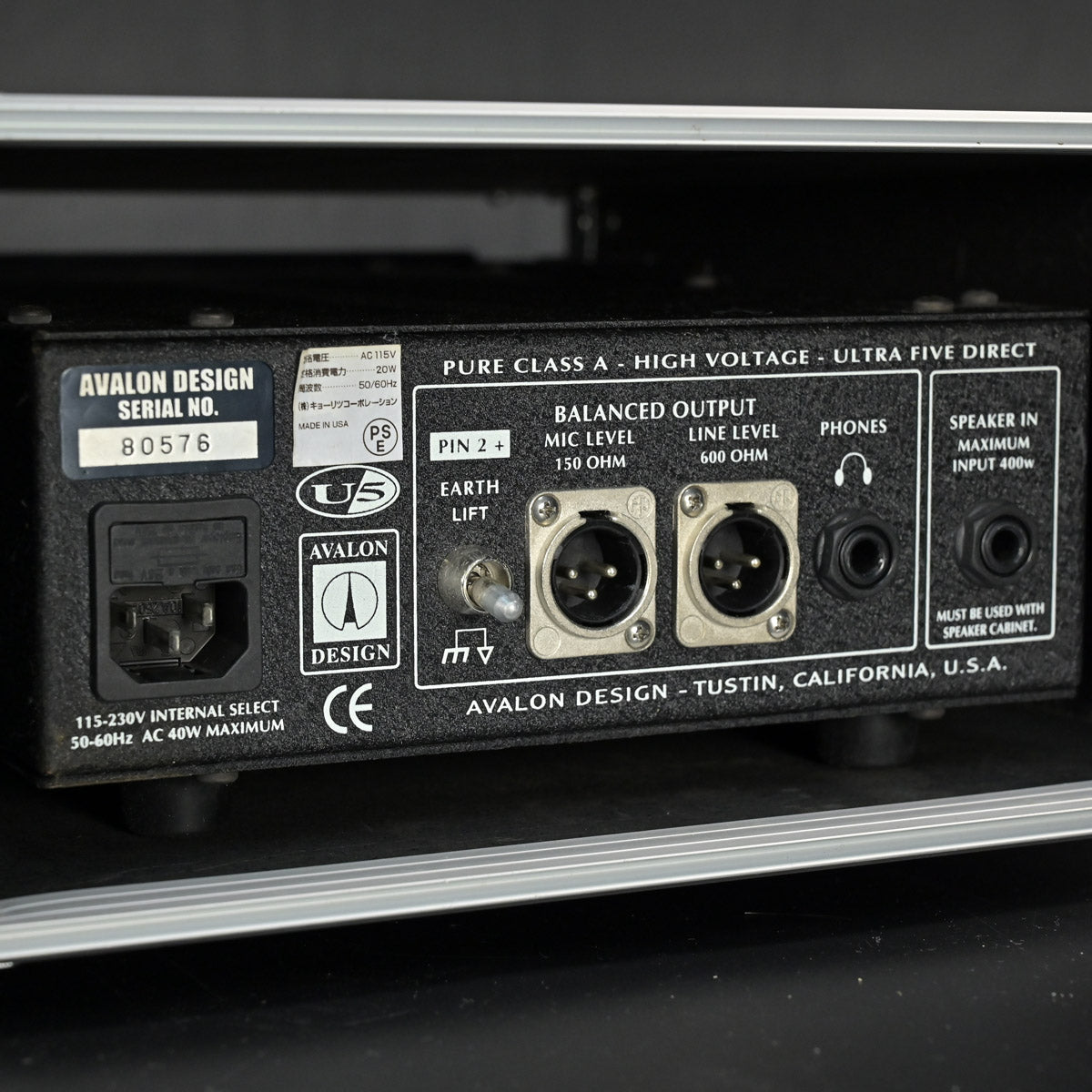 [SN 80576] USED AVALON DESIGN / U5 Black Direct Box [10]