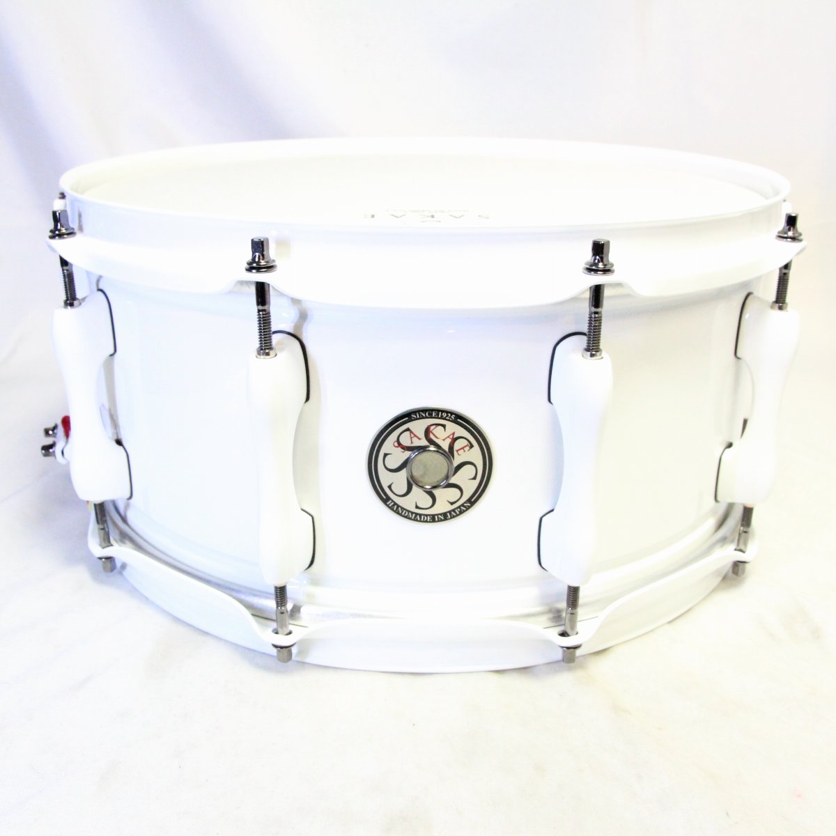 USED SAKAE / SDM1465BR/WHT 14x6.5 Limited WHITE BRASS SAKAE BRASS Snare Drum [08]