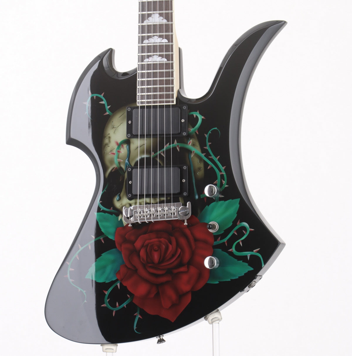 USED FERNANDES / MG-160R Rose &amp; Skull Graphic on Black [03]