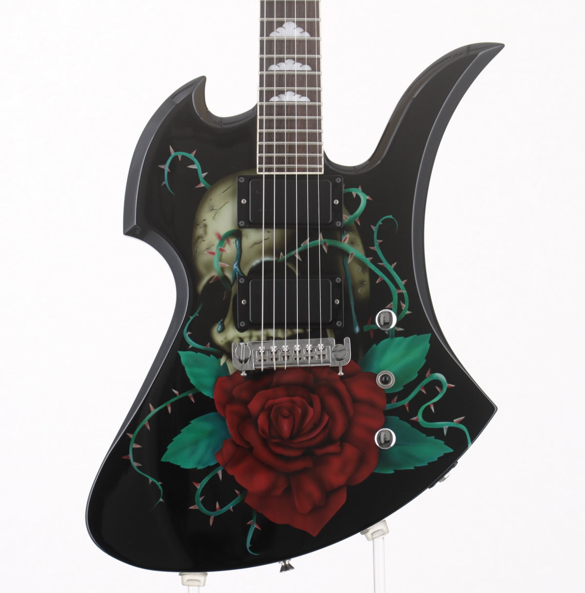 USED FERNANDES / MG-160R Rose &amp; Skull Graphic on Black [03]