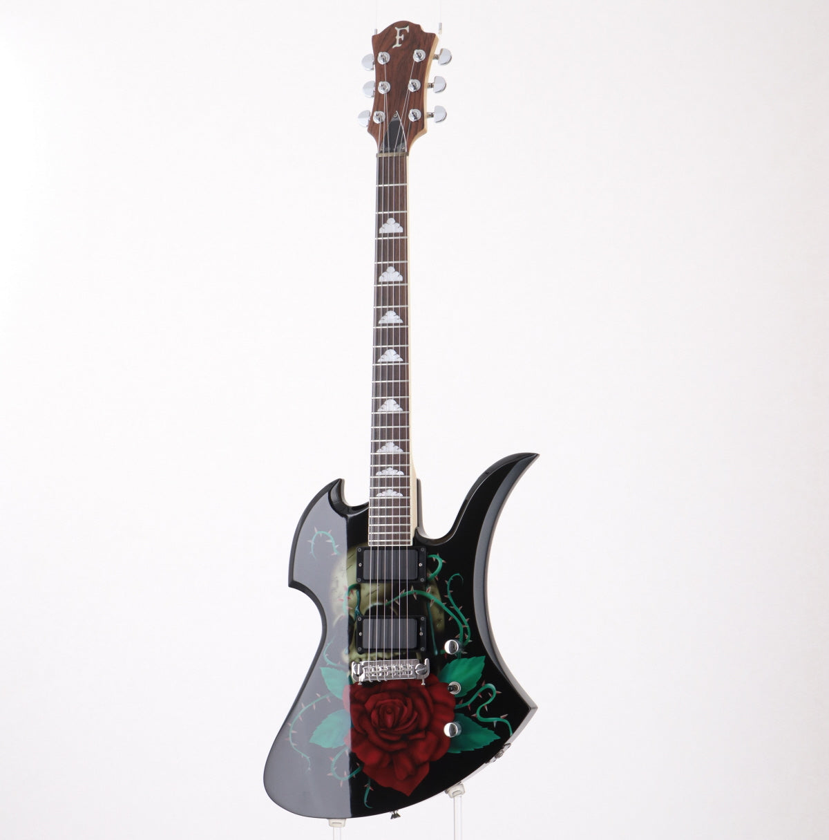 USED FERNANDES / MG-160R Rose &amp; Skull Graphic on Black [03]