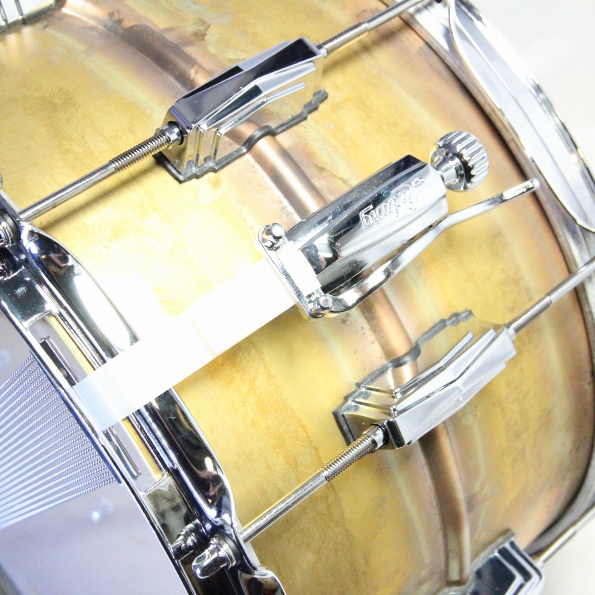 USED LUDWIG / LB484R Raw Brass Phonic 14x8" Snare Drum [08]