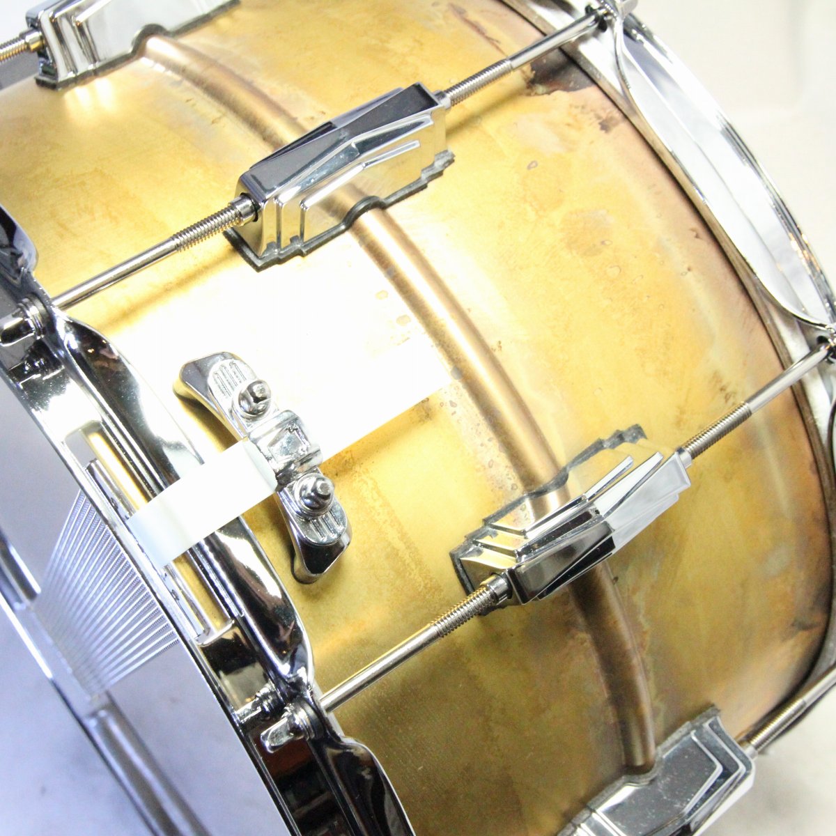 USED LUDWIG / LB484R Raw Brass Phonic 14x8" Snare Drum [08]