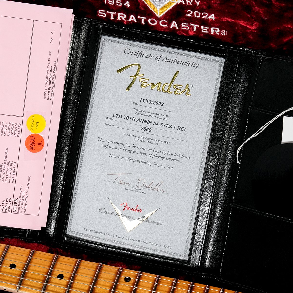 [SN 2569] USED Fender Custom Shop / Limited Edition 70th Anniversary 1954 Stratocaster Relic Wide Fade 2-Color Sunburst [05]