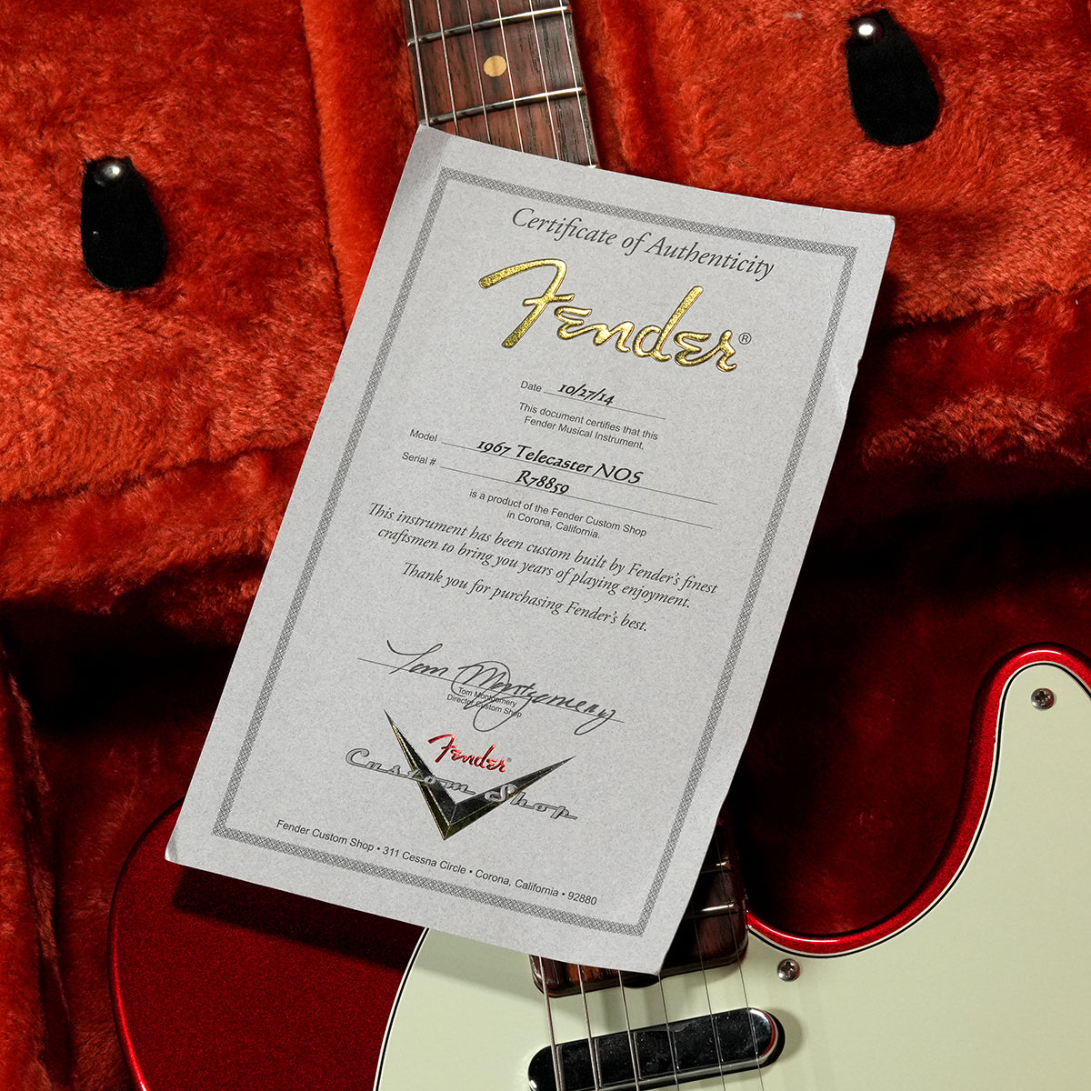 [SN R78859] USED Fender Custom Shop / 1967 Telecaster NOS Candy Apple Red [05]