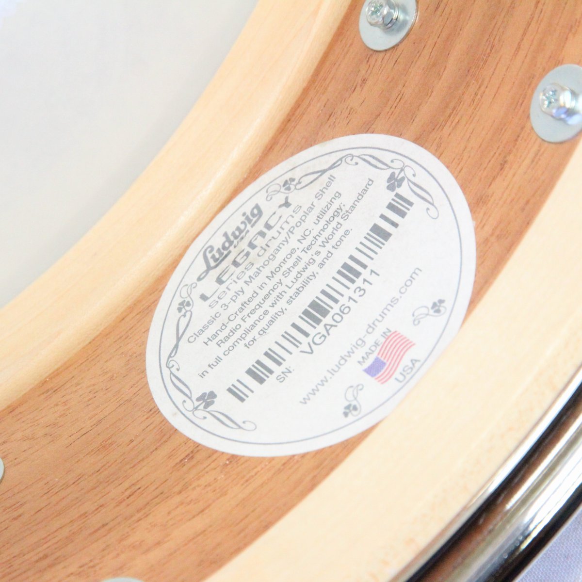 USED LUDWIG / LEGACY MAHOGANY LLS554xxw8 14x5 Legacy Mahogany Snare Drum [08]