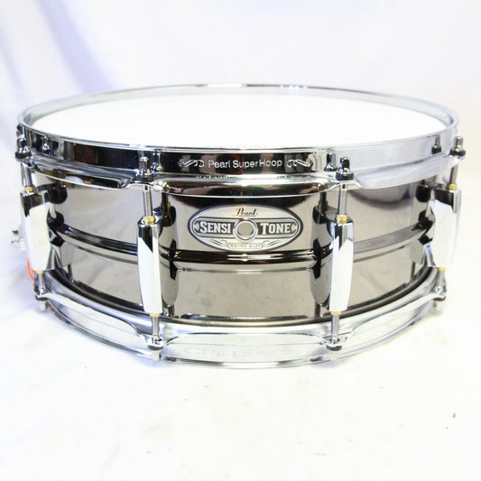 USED PEARL / STH1450BR Sensitone Heritage Alloy Black Brass 14x5 Pearl Snare Drum [08]