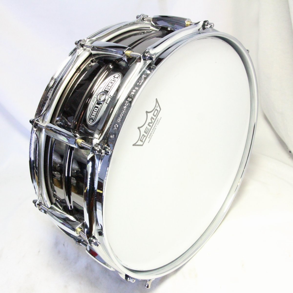 USED PEARL / STH1450BR Sensitone Heritage Alloy Black Brass 14x5 Pearl Snare Drum [08]