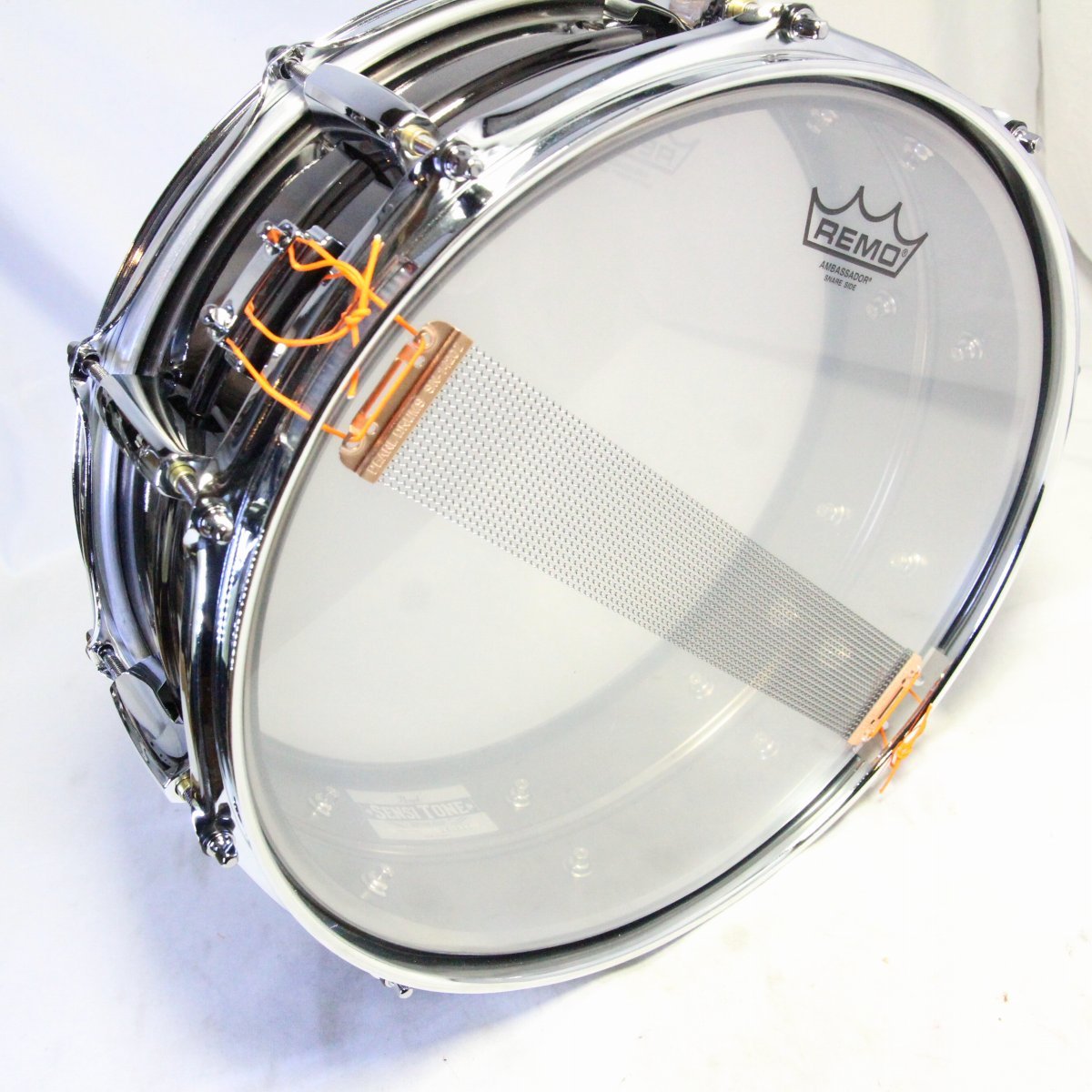 USED PEARL / STH1450BR Sensitone Heritage Alloy Black Brass 14x5 Pearl Snare Drum [08]