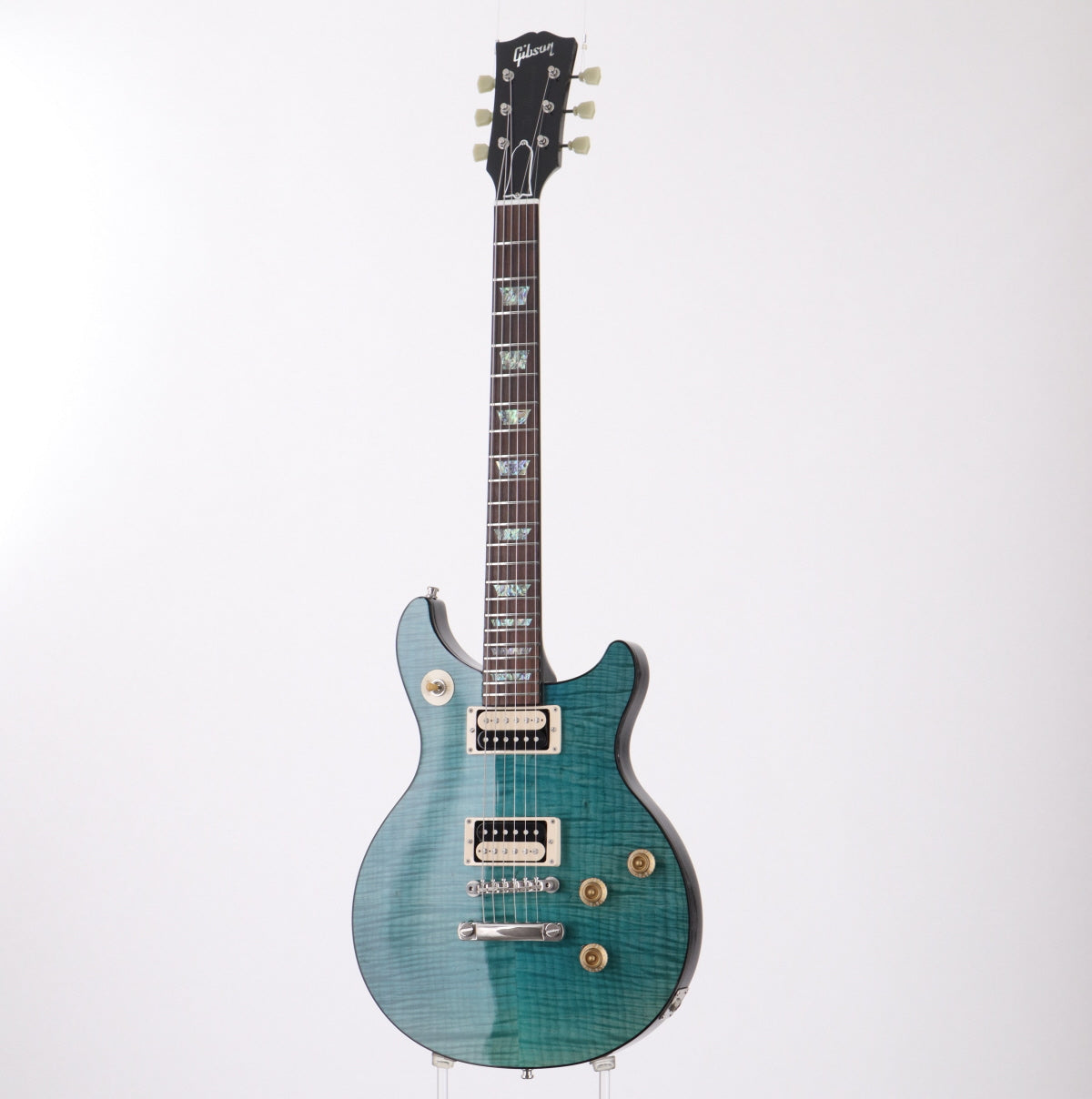 [SN TAK AB 3135] USED Gibson Custom / Tak Matsumoto DC Standard Flame Top Aqua Blue 2nd Edition 2013 [10]