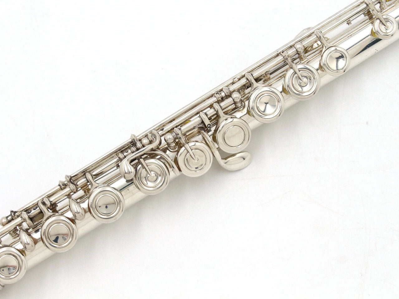 [SN 6240] USED YAMAHA / Flute YFL-351 Lip silver, all tampos replaced [09]