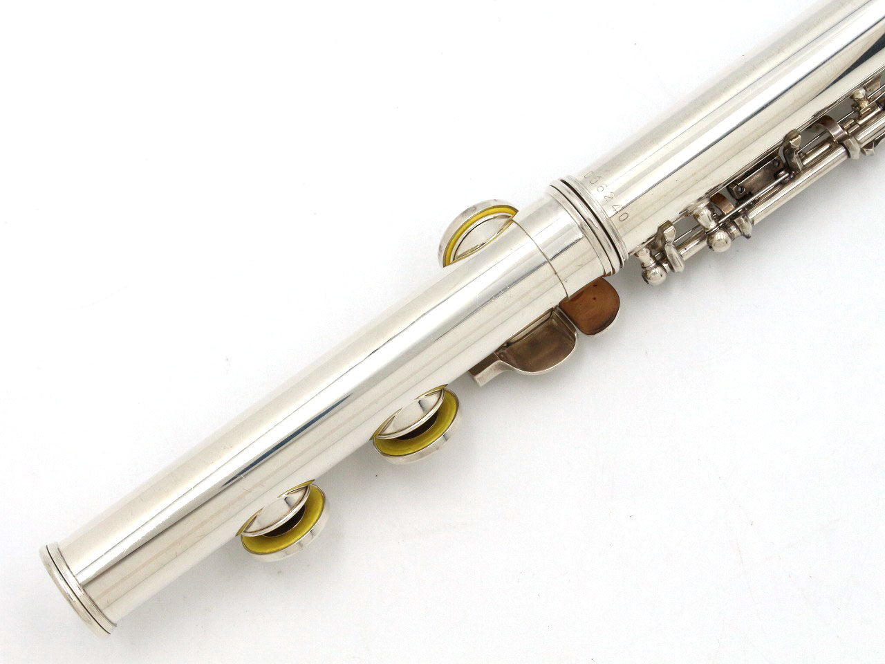 [SN 6240] USED YAMAHA / Flute YFL-351 Lip silver, all tampos replaced [09]