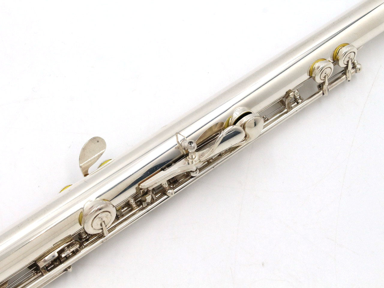 [SN 6240] USED YAMAHA / Flute YFL-351 Lip silver, all tampos replaced [09]