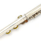 [SN 327] USED YAMAHA / Flute YFL-61 all silver, all tampos replaced [09]
