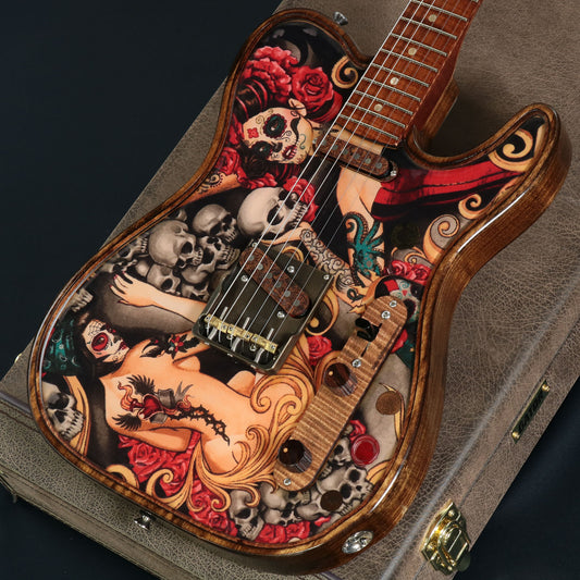 [SN 900510] USED Walla Walla Guitar Company / Marverick Pro Crystal Tattoo and Rose [2019 / 3.17kg] Walla Walla Guitar Electric Guitar [08]