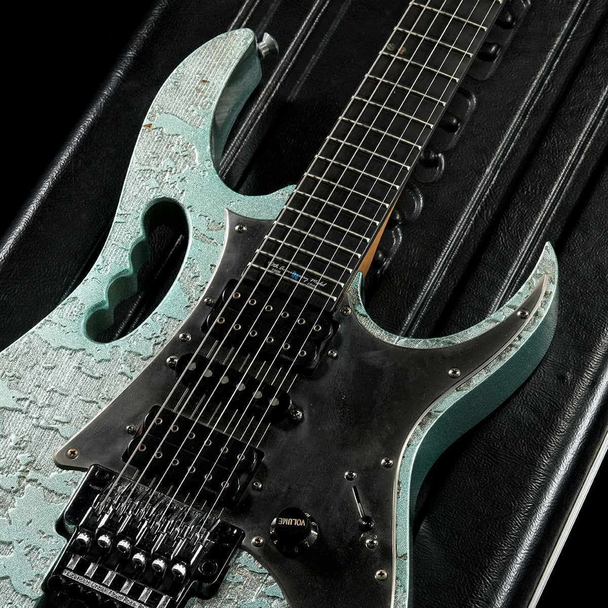 [SN F98057522] USED IBANEZ / JEM90 HAM Blue-green metallic texture [05]