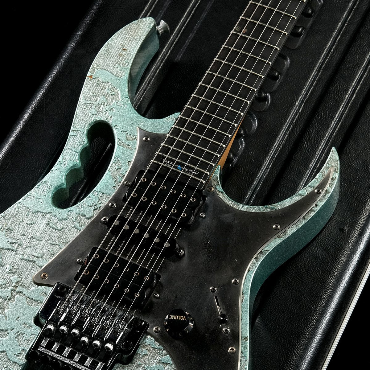 [SN F98057522] USED IBANEZ / JEM90 HAM Blue-green metallic texture [05]