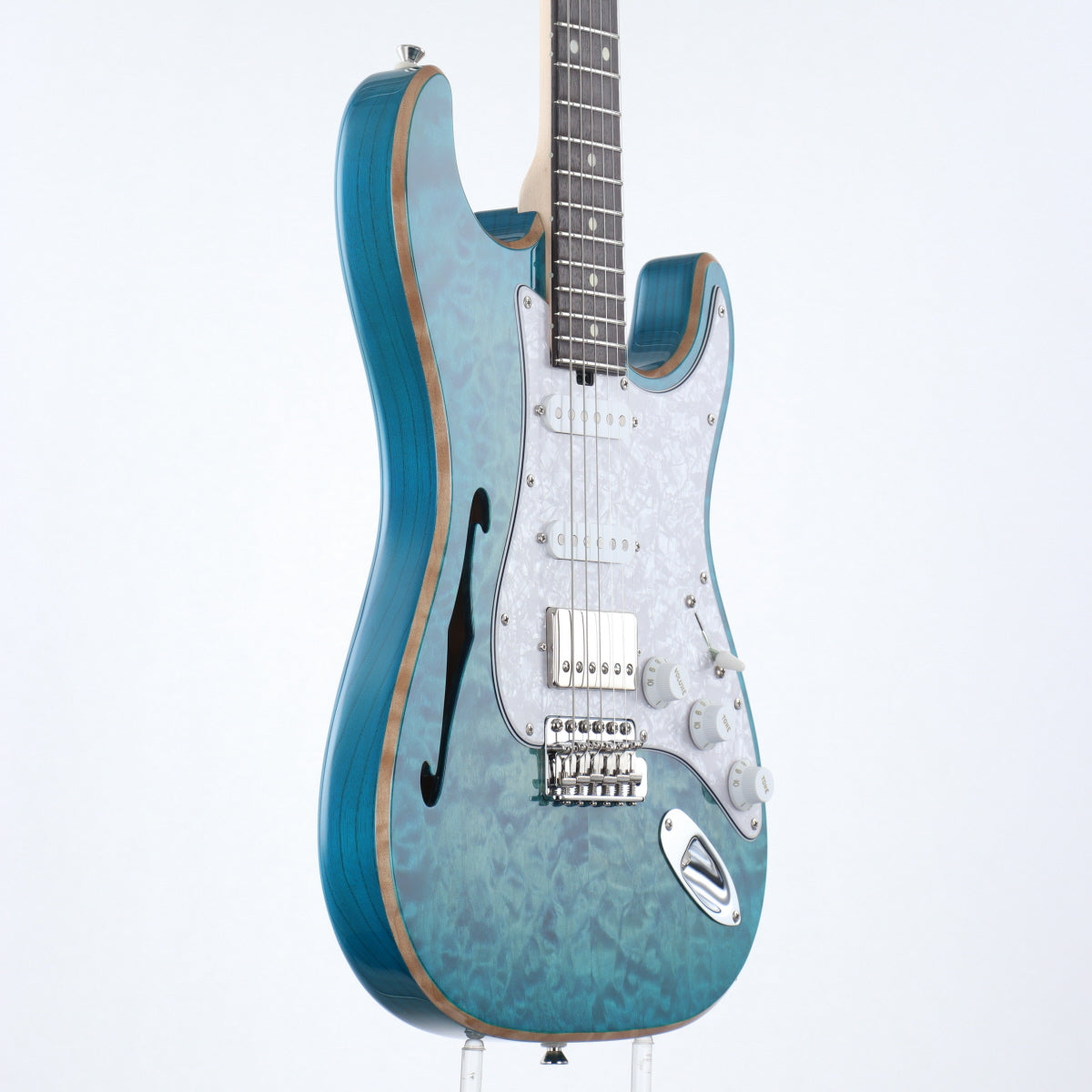 [SN 4624] USED Red House / Piccola S Hollow SSH Trans Blue Burst [12]