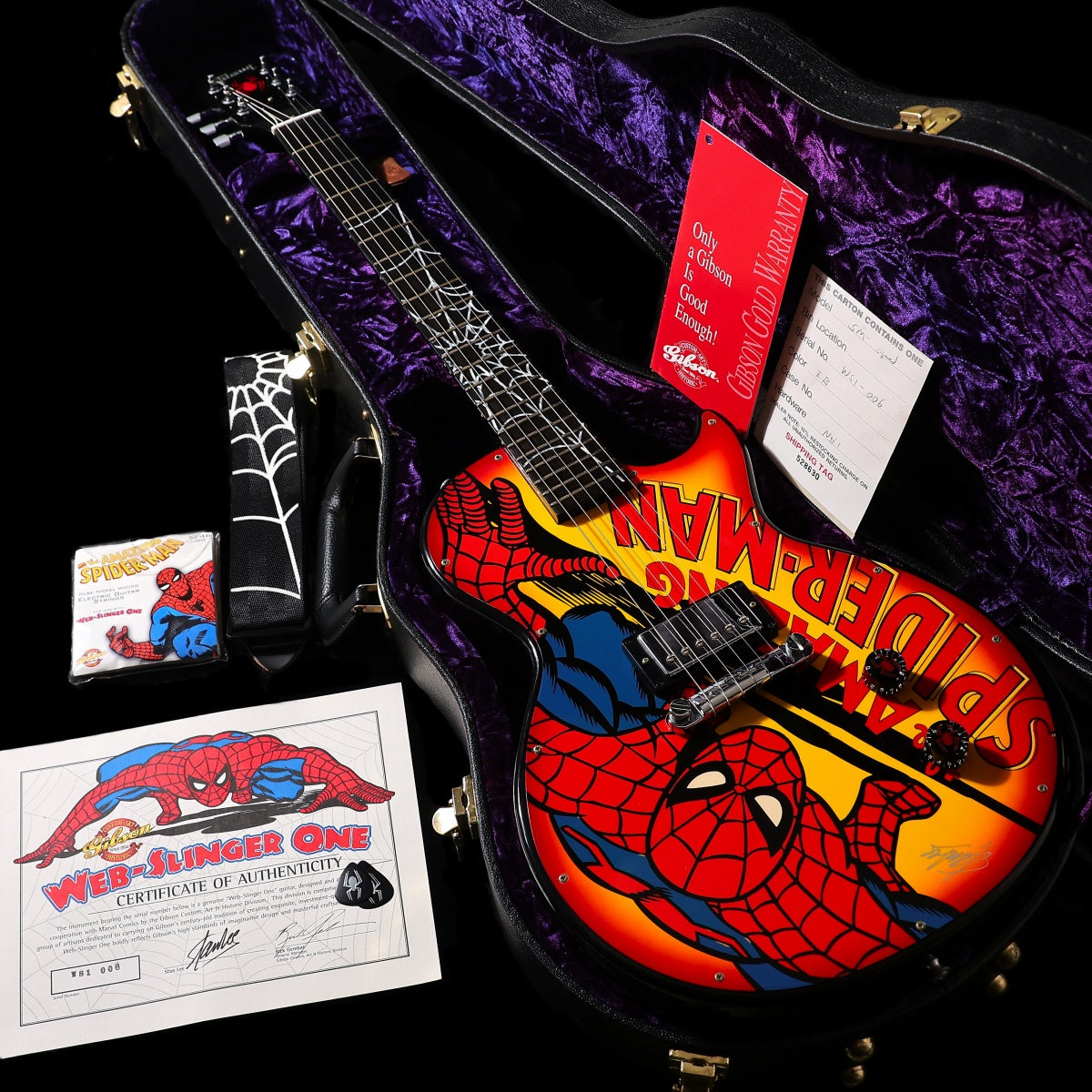 [SN WS1 006] USED GIBSON CUSTOM SHOP / Limited Edition Web Slinger One Les Paul Spiderman Graphic Signed [03]