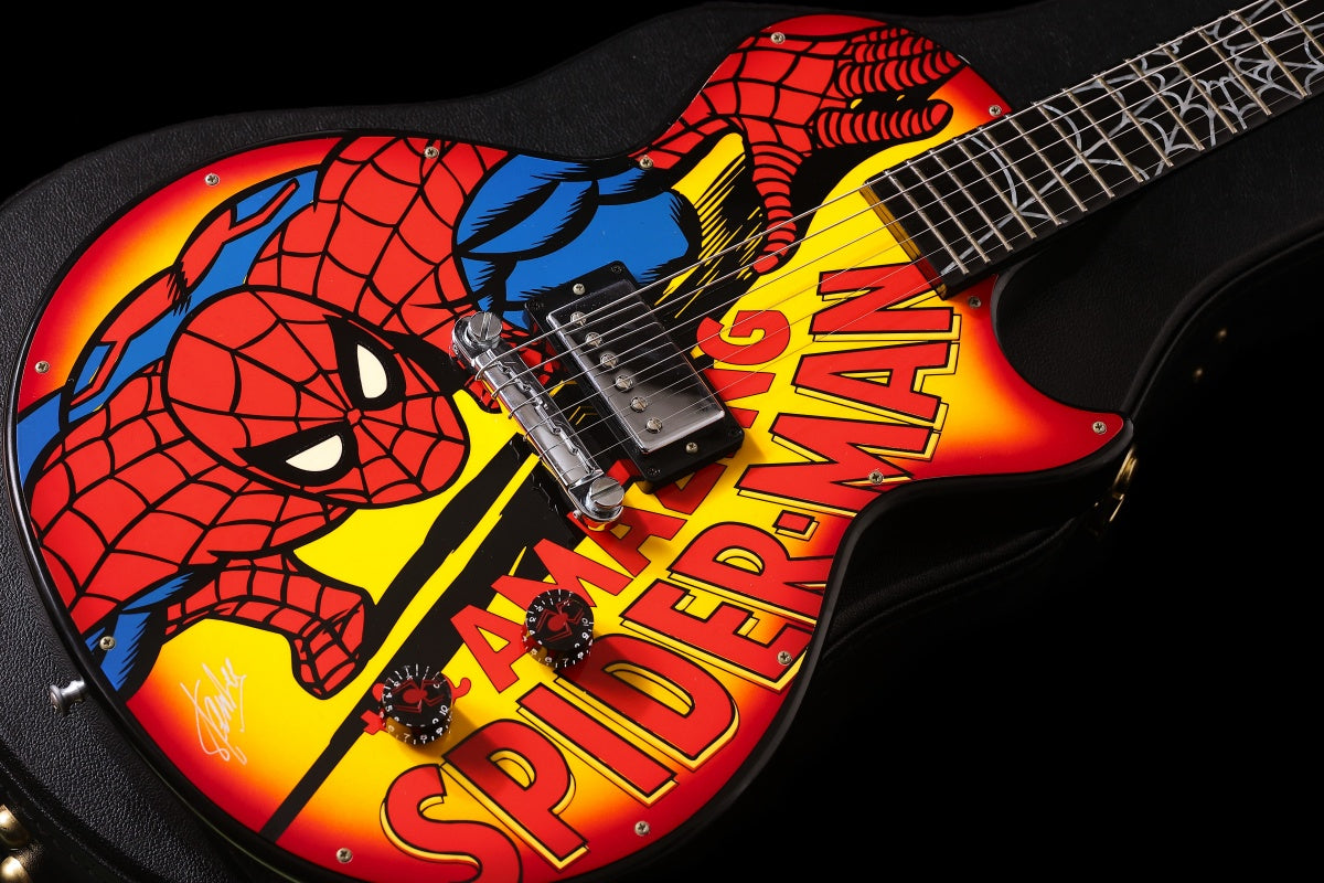 [SN WS1 006] USED GIBSON CUSTOM SHOP / Limited Edition Web Slinger One Les Paul Spiderman Graphic Signed [03]