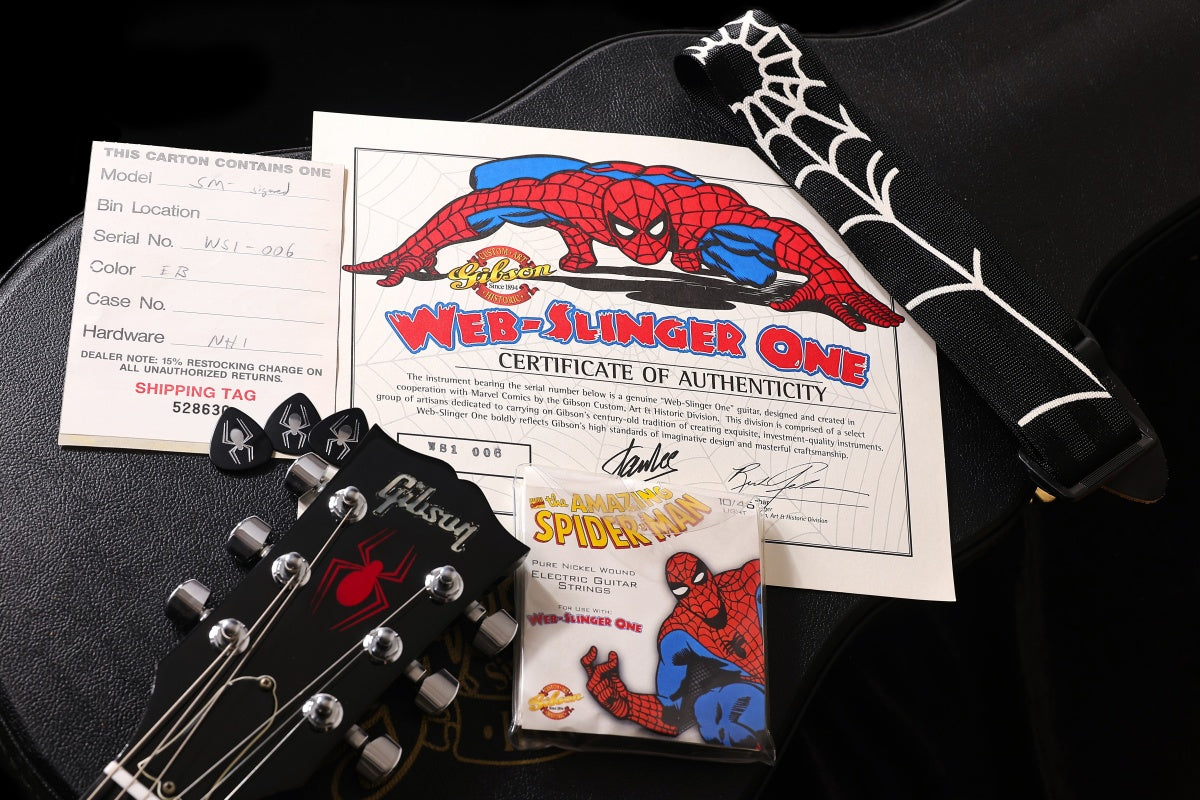 [SN WS1 006] USED GIBSON CUSTOM SHOP / Limited Edition Web Slinger One Les Paul Spiderman Graphic Signed [03]