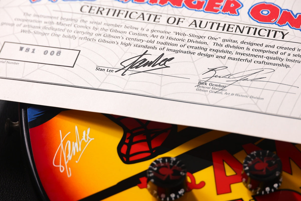 [SN WS1 006] USED GIBSON CUSTOM SHOP / Limited Edition Web Slinger One Les Paul Spiderman Graphic Signed [03]