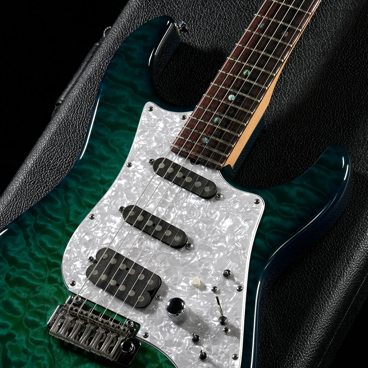 [SN 04014] USED James Tyler / USA Studio Elite 2004 Full-Option Quilted Maple Bent Top Caribbean Splash [05]