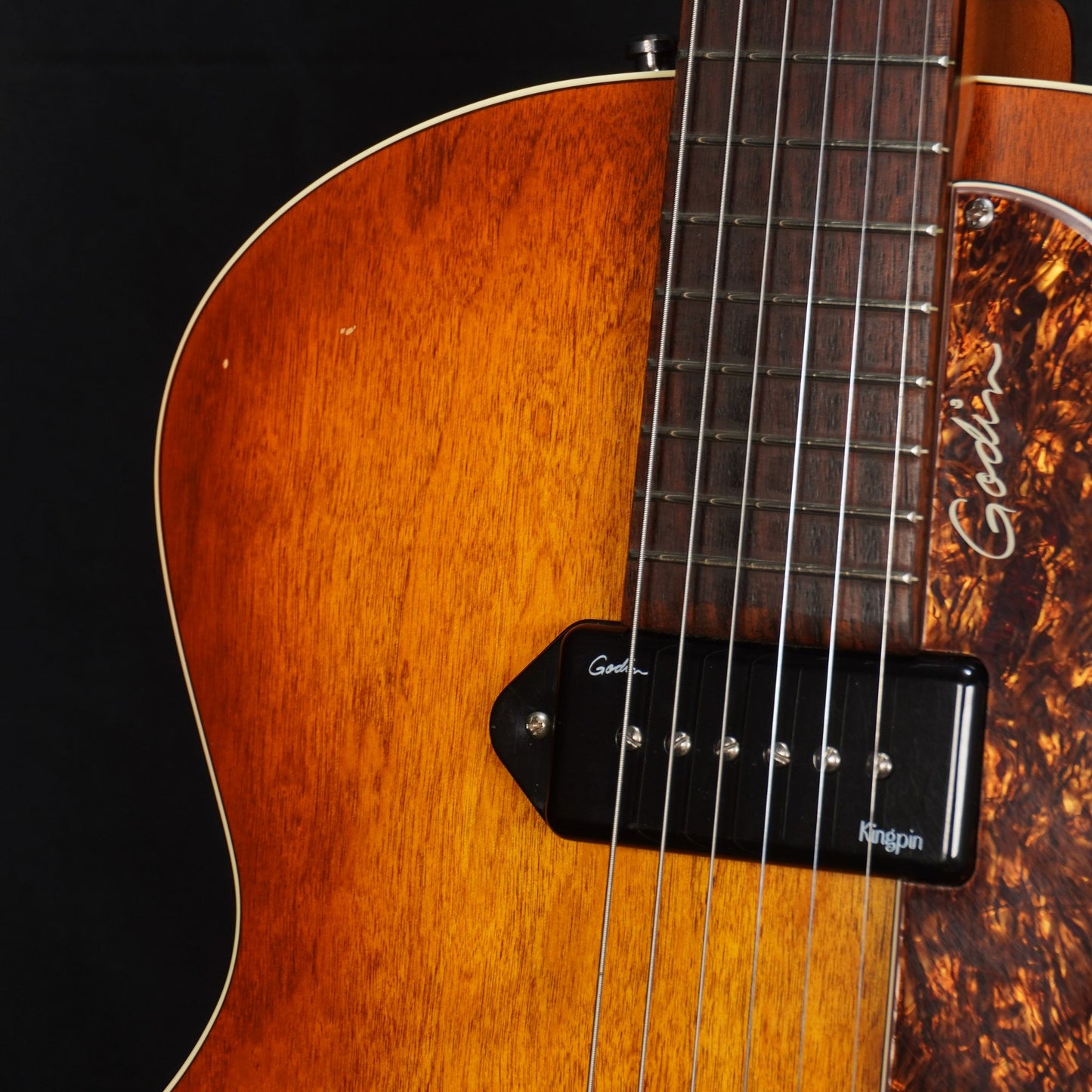 [SN 031986004811] USED Godin / 5th Avenue Kingpin P90 Cognac Burst [04]